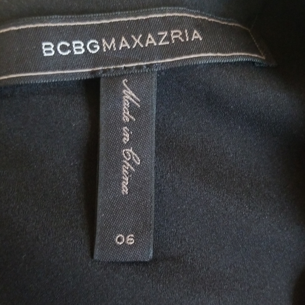 BCBG Dress Black High Low Size 6 - Picture 4 of 4